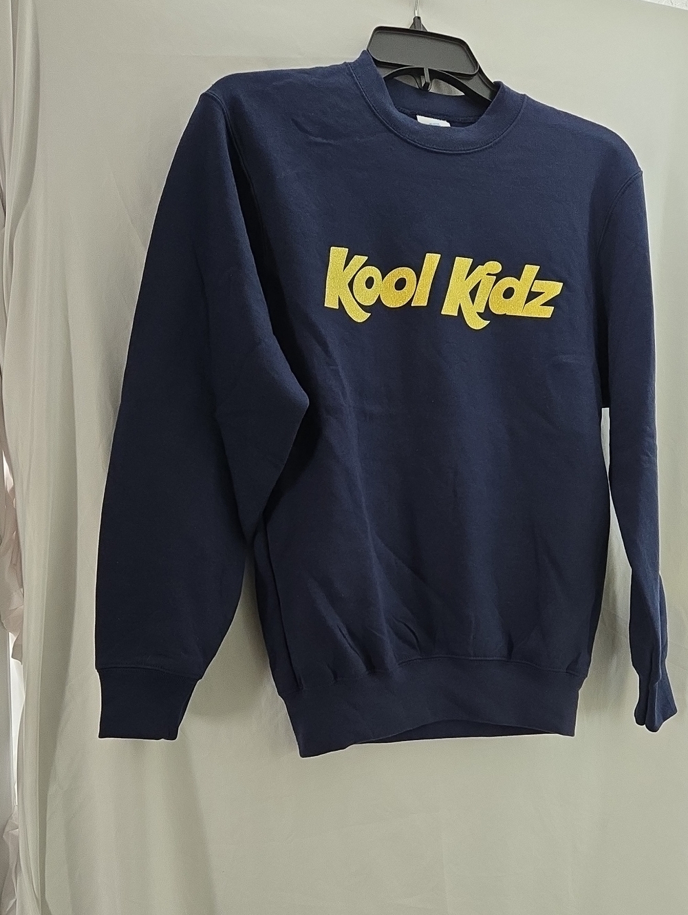 Kool Kollection Navy Crewneck Sweatshirt with Yellow Logo